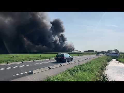 Boerderij in brand in Streefkerk