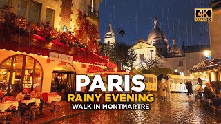 Montmartre in the Rain — Paris Night Walk