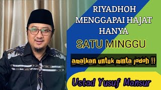 Download lagu Riyadhoh Seminggu menjemput jodoh dan merubah nasib (Ustad Yusuf Mansur) mp3