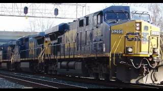 preview picture of video 'CSX Intermodal Train West in St Denis'
