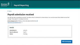 PAYE Modernisation - Submit payroll by file upload