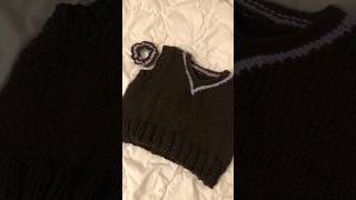 棒針編みでベストとシュシュ編んでみた　#編み物 #棒針編み #knitting #シュシュ