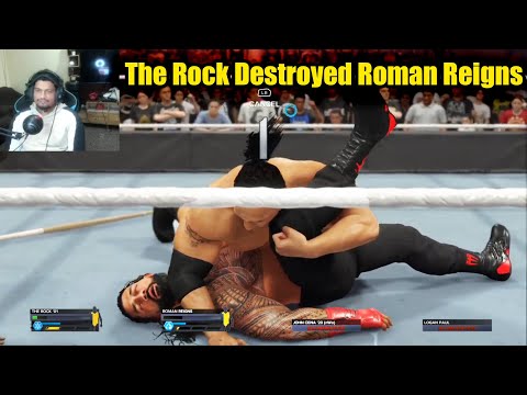 WWE 2k24 Roman Reigns VS. Logan Paul VS. SethRollins VS. The Rock VS All Raw SmackDown Gameplay