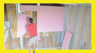 ✅ How to make DRYWALL wall with METAL STUDS for Bathroom 🔥 With a ceiling for STORAGE