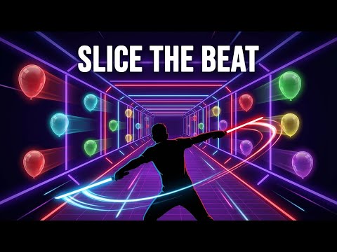 BEAT SABER Immersive Interactive Warm Up | Neon Rhythm Game | Viral Interactive Game ⚡