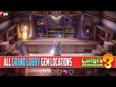 Luigi's Mansion 3 All Grand Lobby Gem Locations