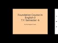T Y B Com Sem 6 English Unit 7 Lecture 9 By Prof Kalyani Trivedi