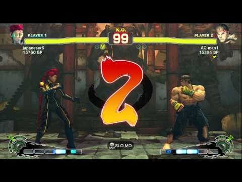 japaneserS [Viper] vs AO man1 [Ryu] SSF4 Japanese Online Ranked Matches - TRUE-HD