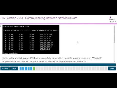 Communicating Between Networks Exam CCNA v7.02 ITN