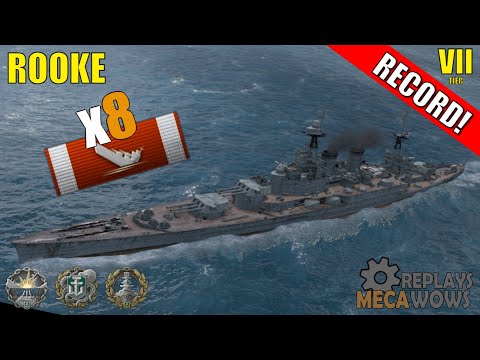 Rooke 8 Kills & 98k Damage | World of Warships Gameplay