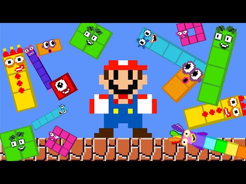 NEW Super Mario and the Giant Numberblocks Mix Level Up Calamity Maze | Game Animation