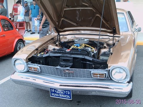 1973 Ford Maverick Four Door Sedan Goldenrod OldTown080616
