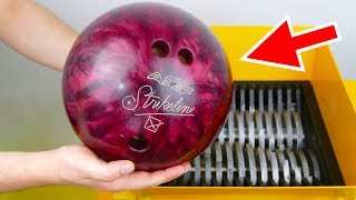 WHAT HAPPENS IF YOU DROP BOWLING BALL INTO THE SHREDDING MACHINE?