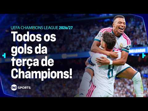 MBAPPÉ CRAVA, FALHAS BIZARRAS E GOLS CONTRA! VEJA TODOS OS 21 GOLS DO DIA NA CHAMPIONS (08/09/2026)
