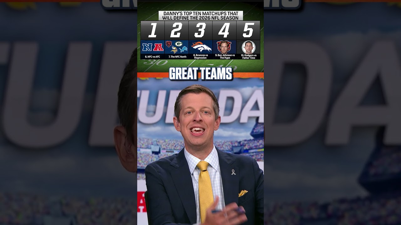 Agree with Danny's list of the Top Ten matchups to define this NFL season? 👀 #nfl #afc #nfc #bears