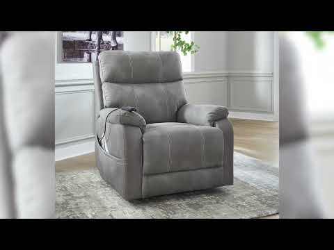 Next-Gen Durapella Slate Power Lift Recliner From Home Gallery
