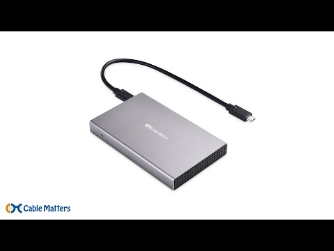 Cable Matters Premium Aluminum 10Gbps Gen 2 USB C Hard Drive Enclosure for 2.5" SSD / HDD