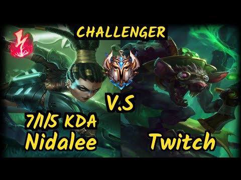 PNG Bgob (NIDALEE) vs TWITCH - 7/1/5 KDA JUNGLE CHALLENGER GAMEPLAY - BR