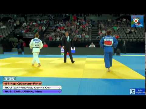 Judo 2014 European Championships Montpellier: Caprioriu (ROU) - Zabludina (RUS) [-57kg] QF