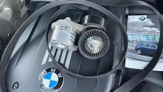 Serpentine belt and Tensioner replacement DIY on BMW X3 3.0 SI E83#fcpeuro