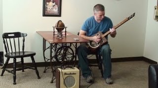 Video thumbnail for Playing Homemade Slide Guitar - Danelectro Nifty Fifty Amp by RamblinAround