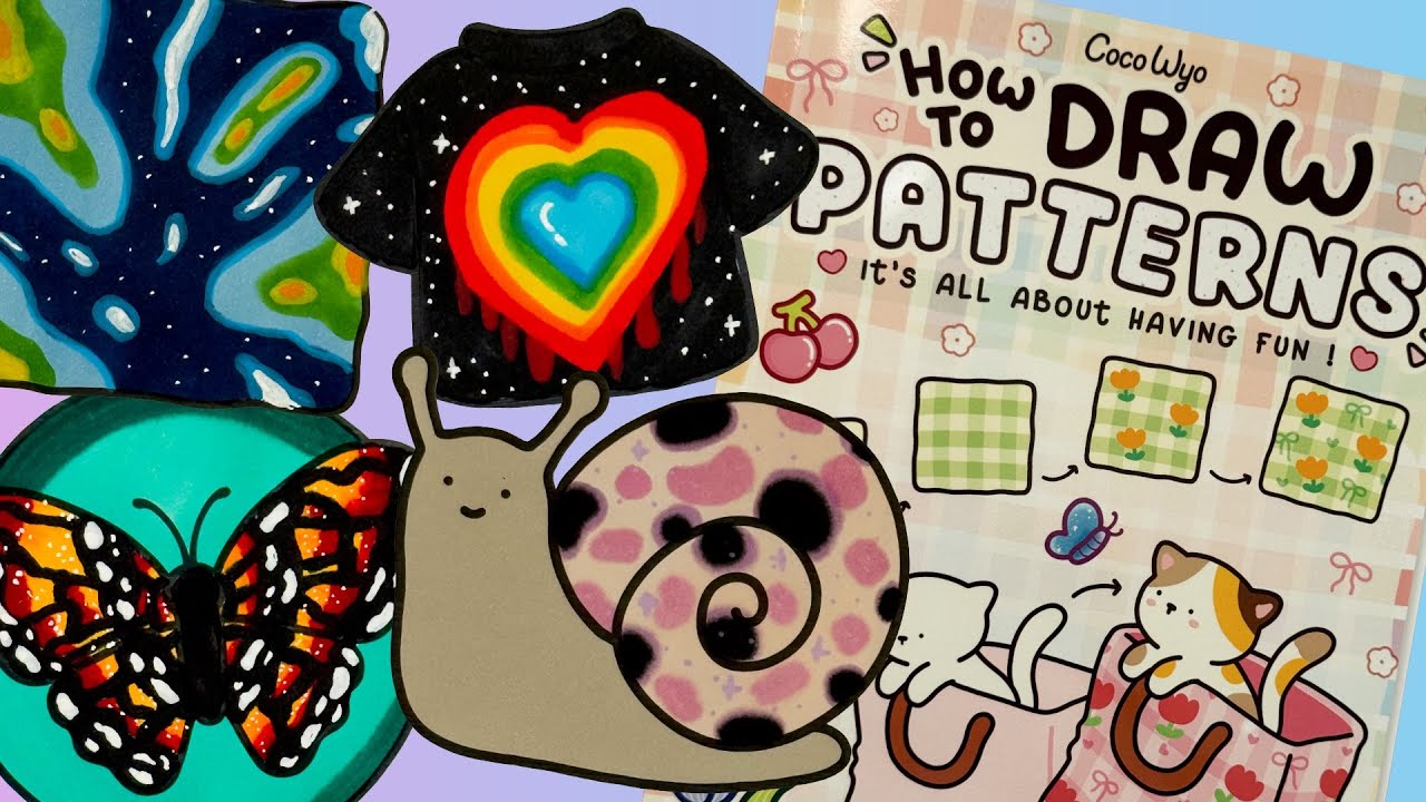 Color with me: Coco Wyo Coloring book (How to Draw Patterns) | 8 unique doodle patterns | music 🎧