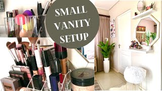 SMALL VANITY TOUR | SMALL MAKEUP ROOM | DIY | SOUTH AFRICA YOUTUBER