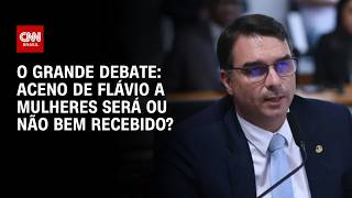 Vídeo: Aceno de Flávio Bolsonaro a mulheres será ou não bem recebido? | O GRANDE DEBATE