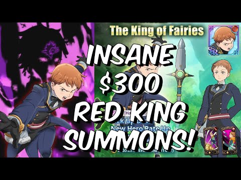 INSANE $300 Red King Summons! - THE CEO LUCK CONTINUES?! - Seven Deadly Sins: Grand Cross Global