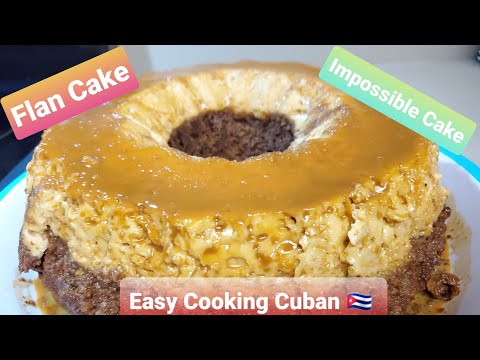 Cuban Flan Cake (Impossible Cake) with Box Mix | Easy & Delicious Chocoflan Recipe