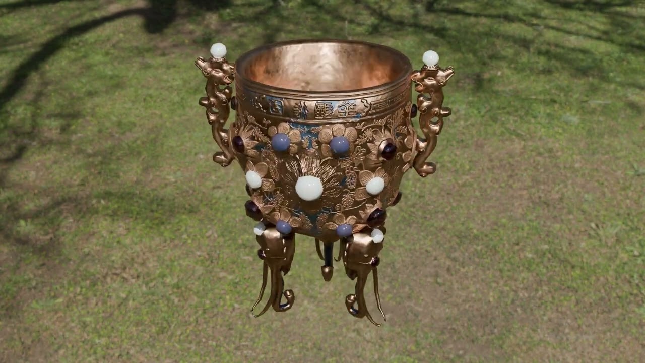 Chinese Ancient Treasure Cup 3D Model