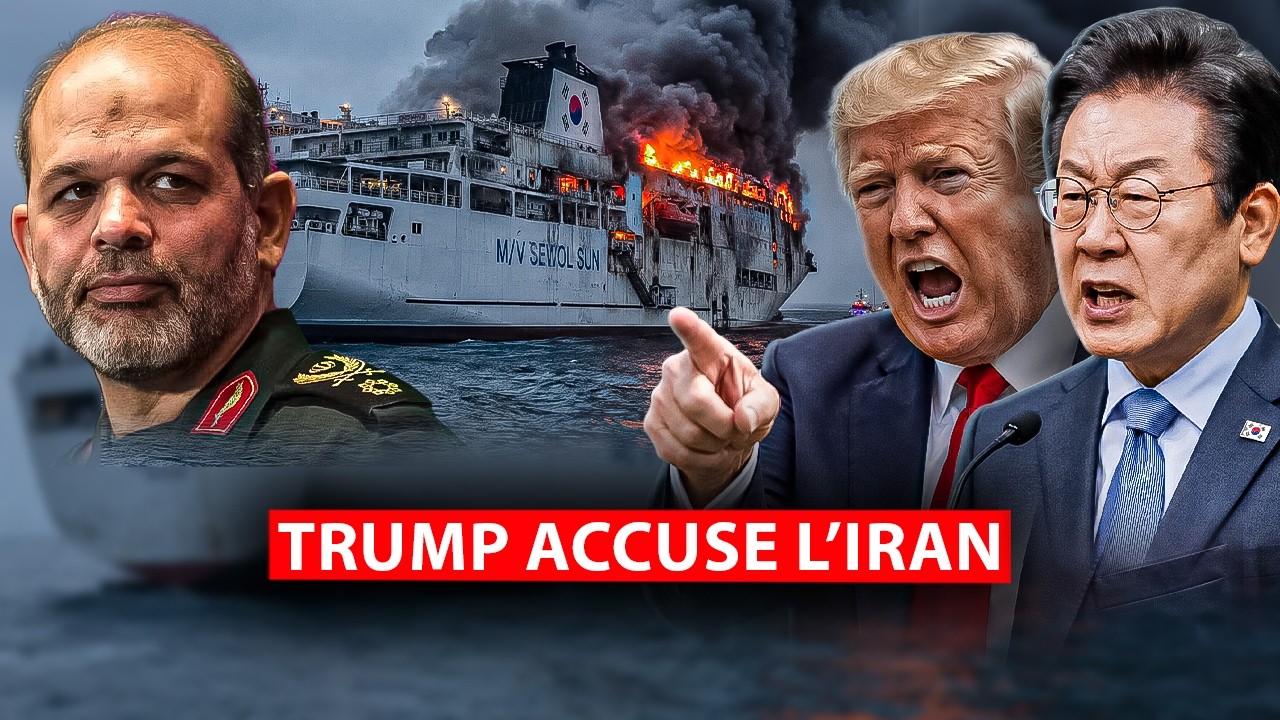 Un navire de la Corée du Sud prend feu à Ormuz. Les USA frappe l'Otan.