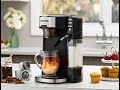 Gourmia GCM6000 6 In 1 Single Serve - One Touch Coffee - Cappuccino, Latte, Coffee, Tea & Chai