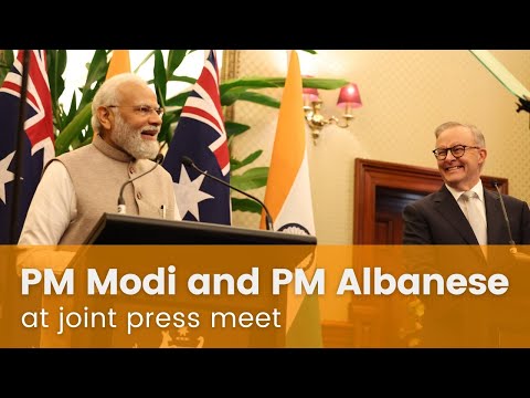 PM Modi and PM Albanese at joint press meet