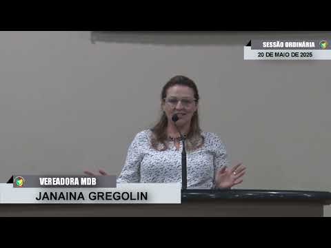 CMBTE - USO DE TRIBUNA PELA VEREADORA JANAINA GREGOLIN - MDB