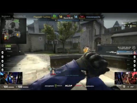chrisJ and denis 2v4 clutch - mousesports vs Flipsid3 Tactics MLG CS:GO Major Championship: Columbus
