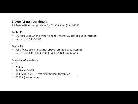 BGP Autonomous  System Number (ASN)