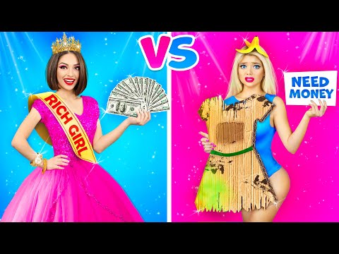 RICH STUDENT VS POOR STUDENT || Crazy Situations and Challenges by RATATA COOL!