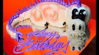Quick Dragon/ Dinosaur Cake- Cake Decorating