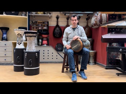 Oray turkish percussionist playing on gawharet el fan fish-skin clay darbuka جوهرة الفن طبلة فخار