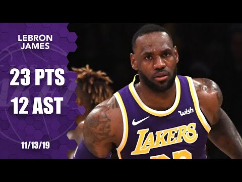 LeBron James posts 23 points and 12 assists in Warriors vs. Lakers | 2019-20 NBA Highlights