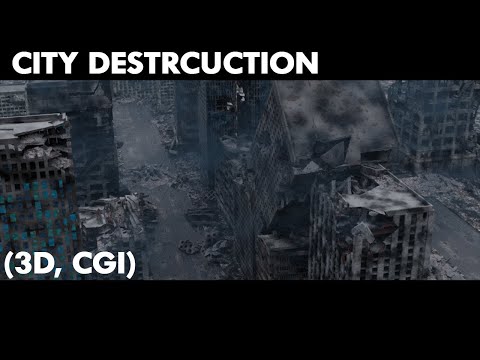 Post Apocalypse, Destroyed City, CGI & 3D...... (MAYA & BLENDER)