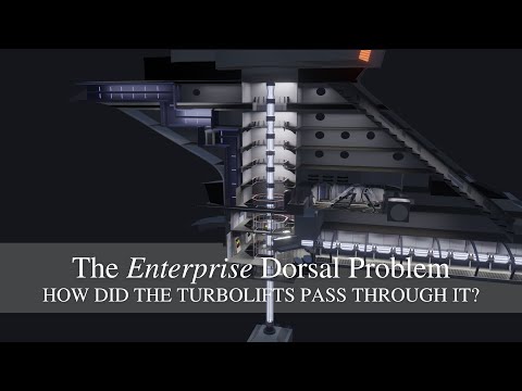 The Enterprise Dorsal Problem: how did the turbolifts pass through it?