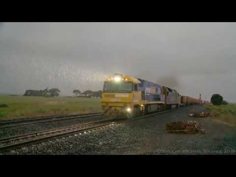 MA5 Freight Train In Rain - PoathTV Australian Railways