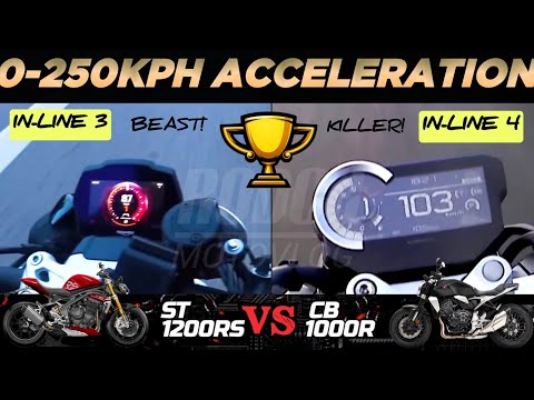 Speed Triple 1200 RS 🆚️ CB1000R | 0-250kph Acceleration | Top Speed Attempt 🔥
