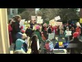 Video: Hundreds call on governor to speak out against Trump
