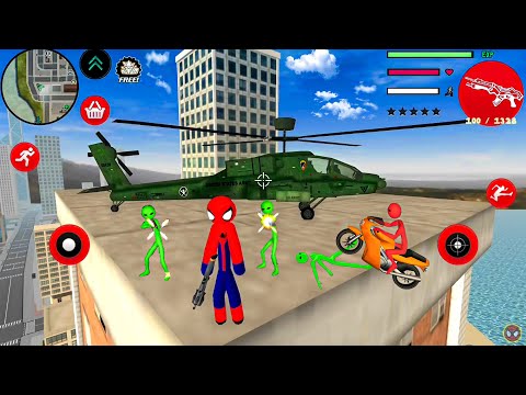 Amazing Spider-Stickman Rope Hero Vice Town - Android Gameplay