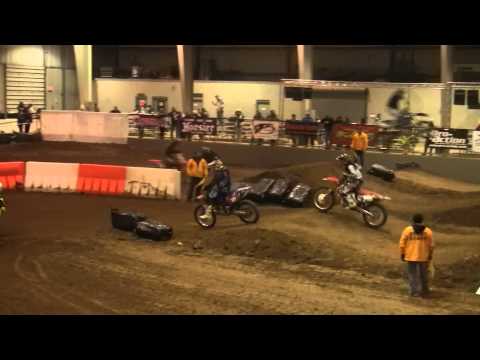 2014 Summit Indoor 250C heat race #1     1-11-14  David Lisowski #55 (YAM)