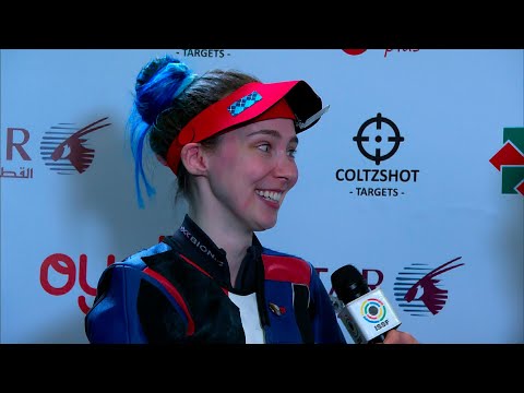 Interview Seonaid MCINTOSH (GBR) 50m Rifle 3P. Women - 2023 Baku (AZE) - ISSF World Cup Rifle/Pistol