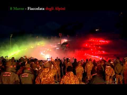 FIACCOLATA TRICOLORE AI CAMPIONATI SCIISTICI DELLE TRUPPE ALPINE: